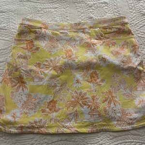 Hearts of Palm Floral Yellow Skort
